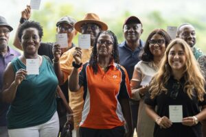 Guests as they named the trees they planted.